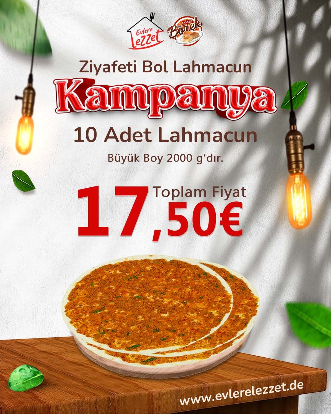 Lahmacun Büyük 28-30 cm 10 Stück