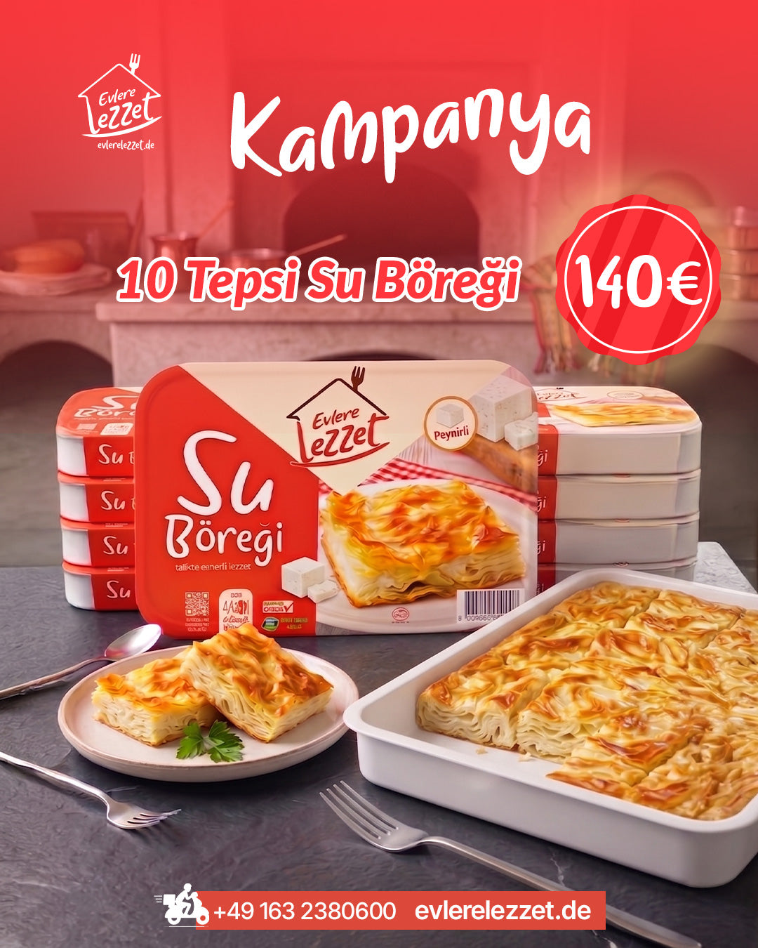 10 Stück Peynirli Su Böreği