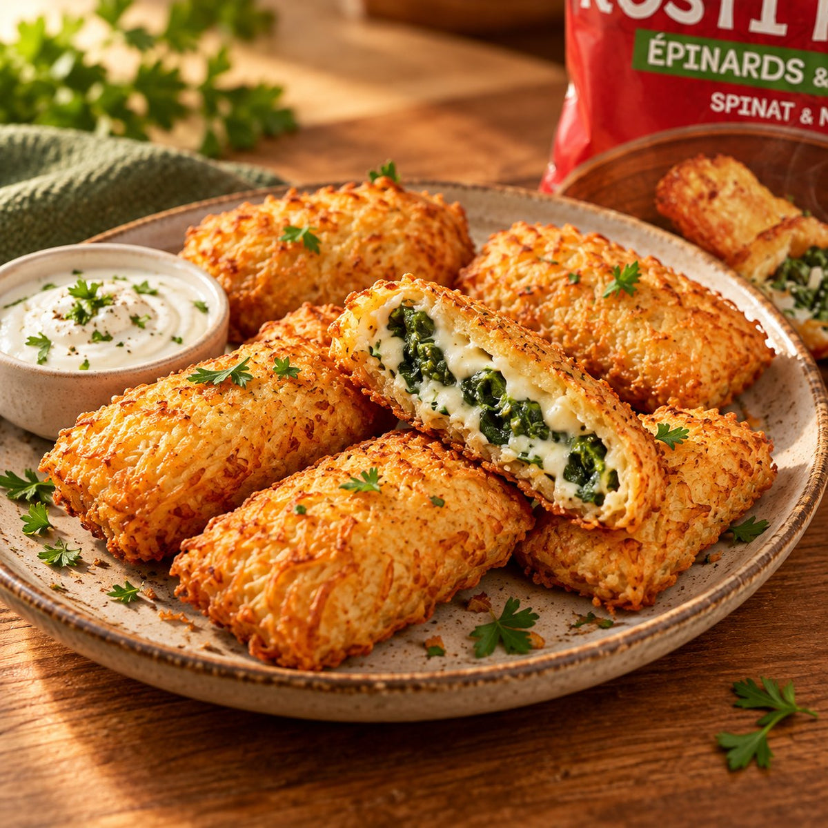 Ispanaklı ve Mozzarellalı Rösti | Hünkar | 500 g | Serviervorschlag
