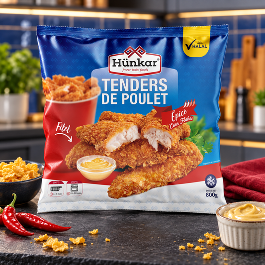 Acılı Tavuk Tenders Cornflakes | Hünkar | 800 g
