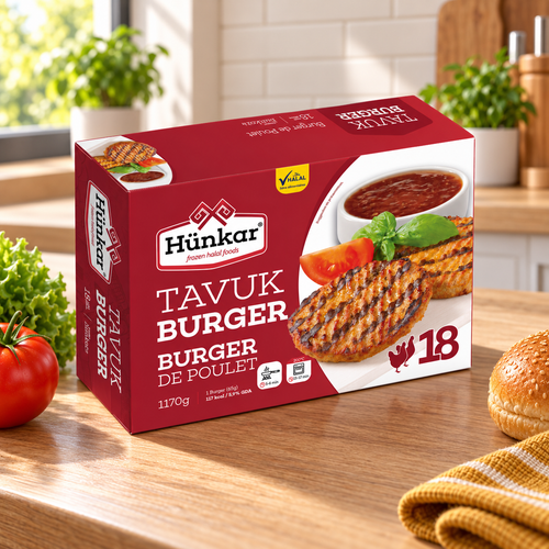 Tavuk Burger x18 | Hünkar | 1170 g