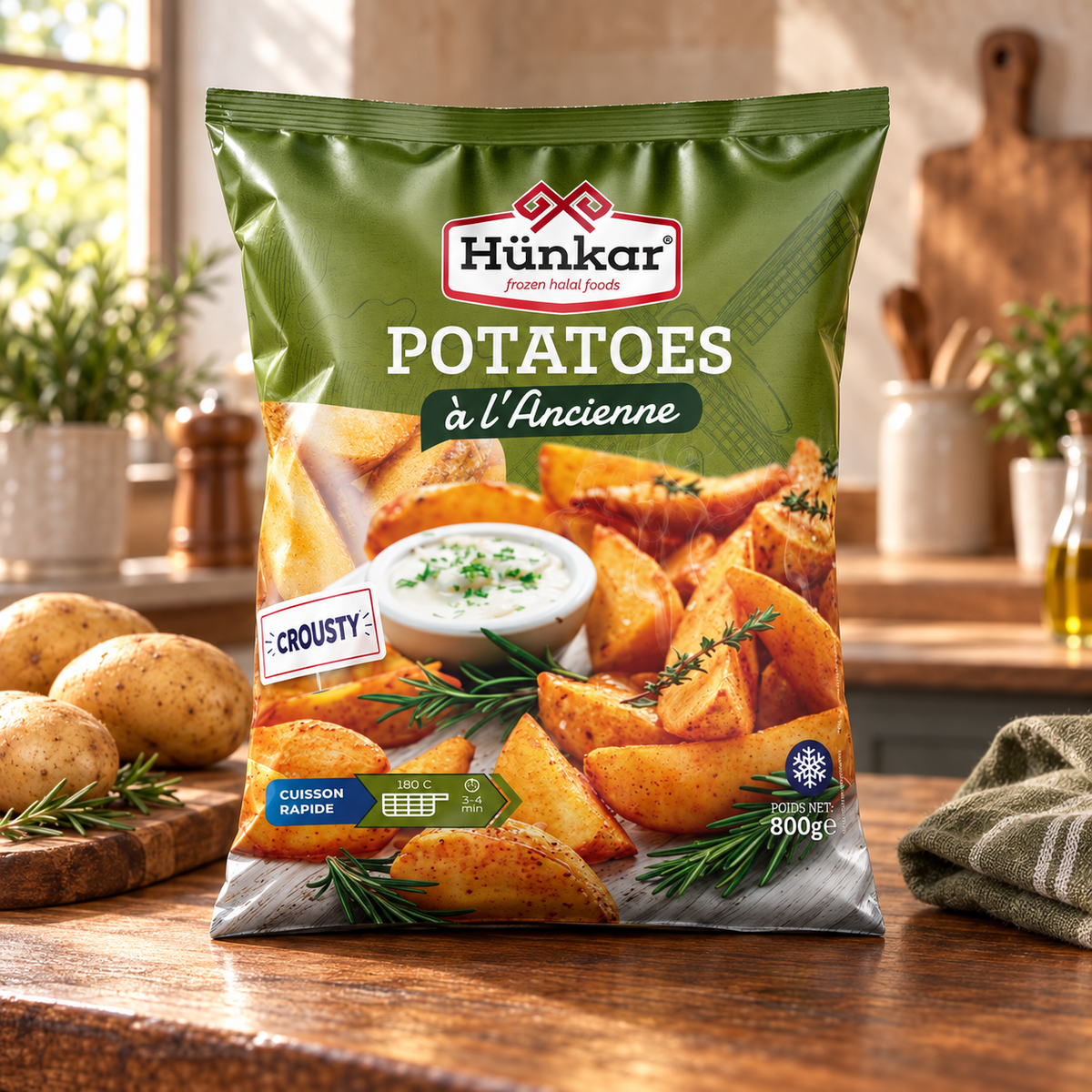 Elma Dilim Patates Kızartması | Hünkar | 800 g