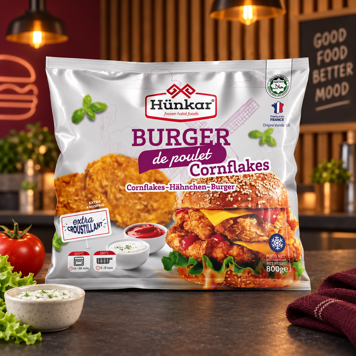 Hünkar Tavuk Burger Cornflakes | Hünkar | 800 g