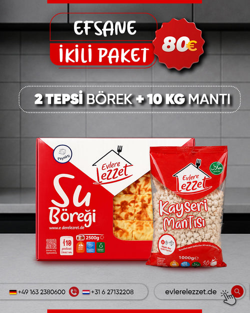 10 kg Mini Manti und 2 Stück Peynirli Börek